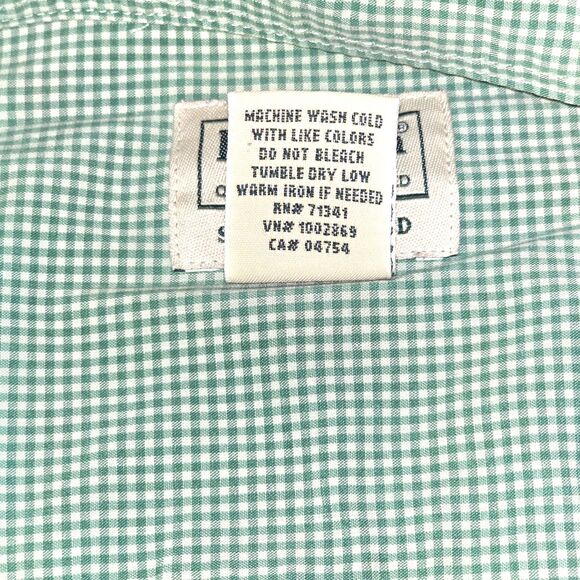 LL Bean Green Check‎ Shirt Mens Large Button Down Slightly Fitted Officecore Dad - Picture 6 of 16